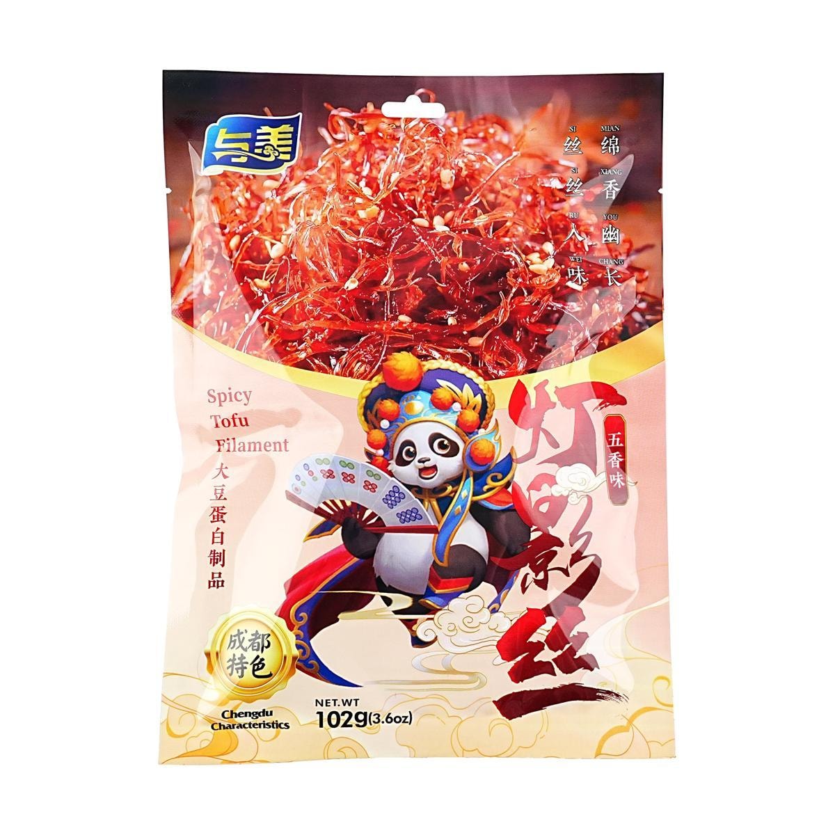 [6Packs] YUMEI Five Spices Spicy Tofu Filament 3.6 oz*6Packs