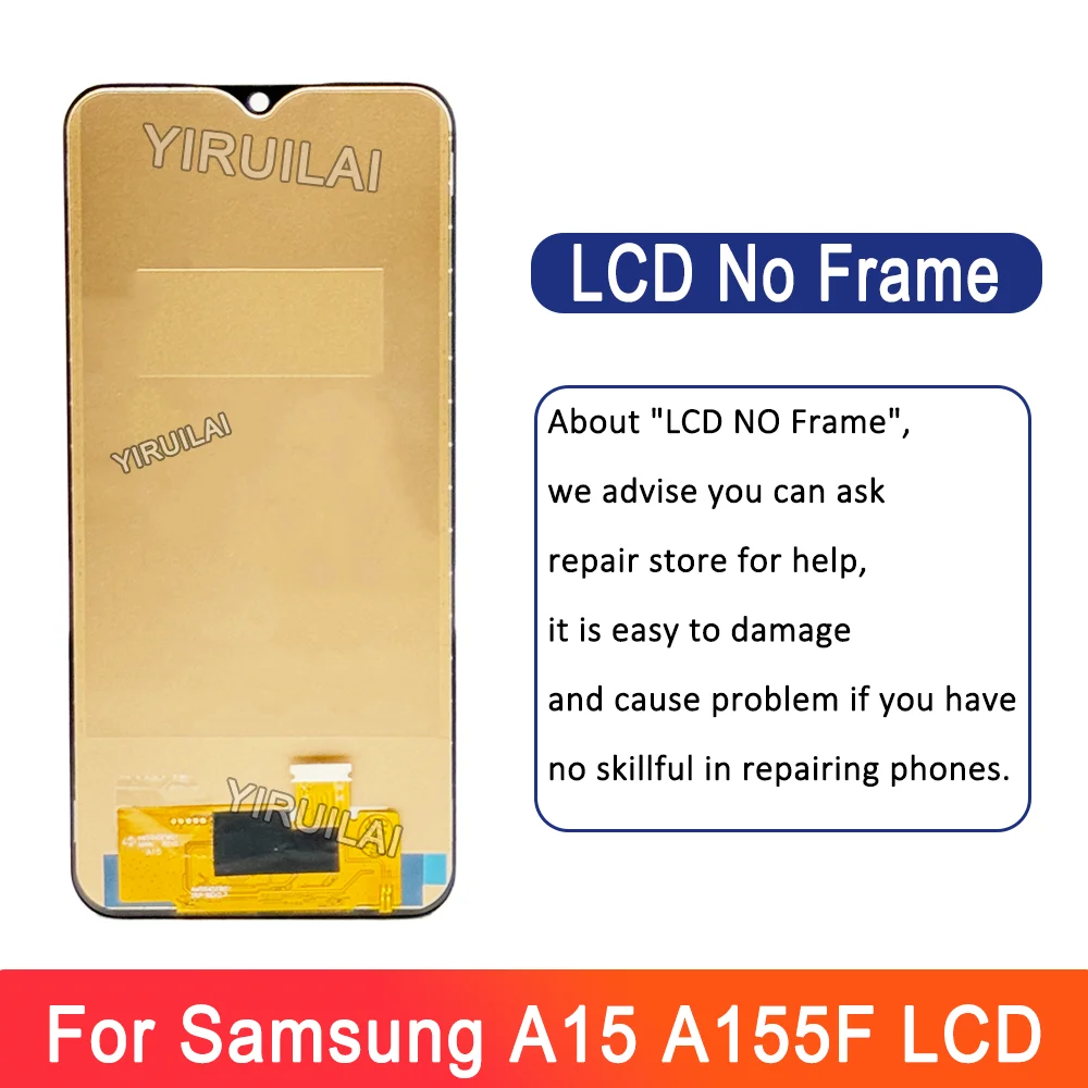 삼성 갤럭시 A15 5G SM-A156B LCD 디스플레이 터치 스크린 디지타이저 어셈블리 교체 부품 용 TFT A15 화면