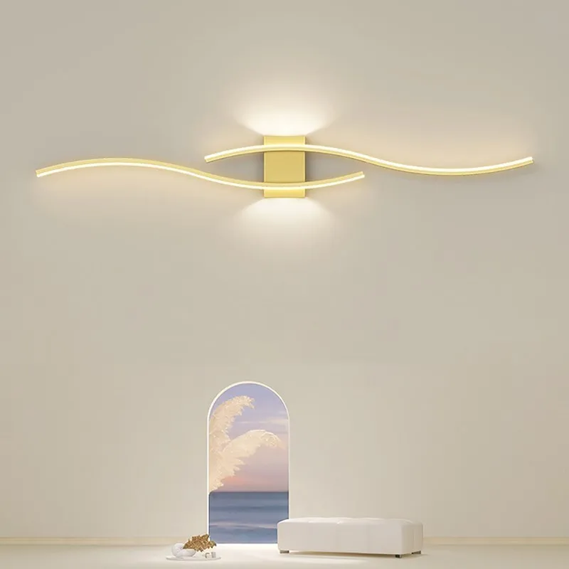 Moder LED ウォールランプロングストリップウォールランプテレビの背景装飾照明寝室リビングルームホーム屋内照明器具