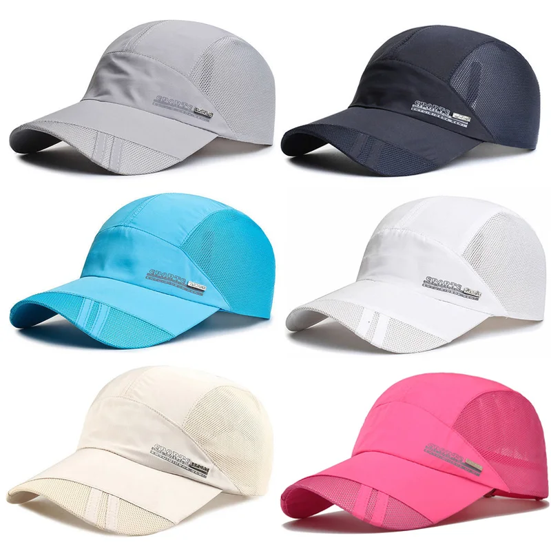 Berretto da baseball da uomo ad asciugatura rapida per lo sport Cool Mesh Summer Women Cappello da sole Pesca Corsa Famiglia Genitore Adolescente Cap