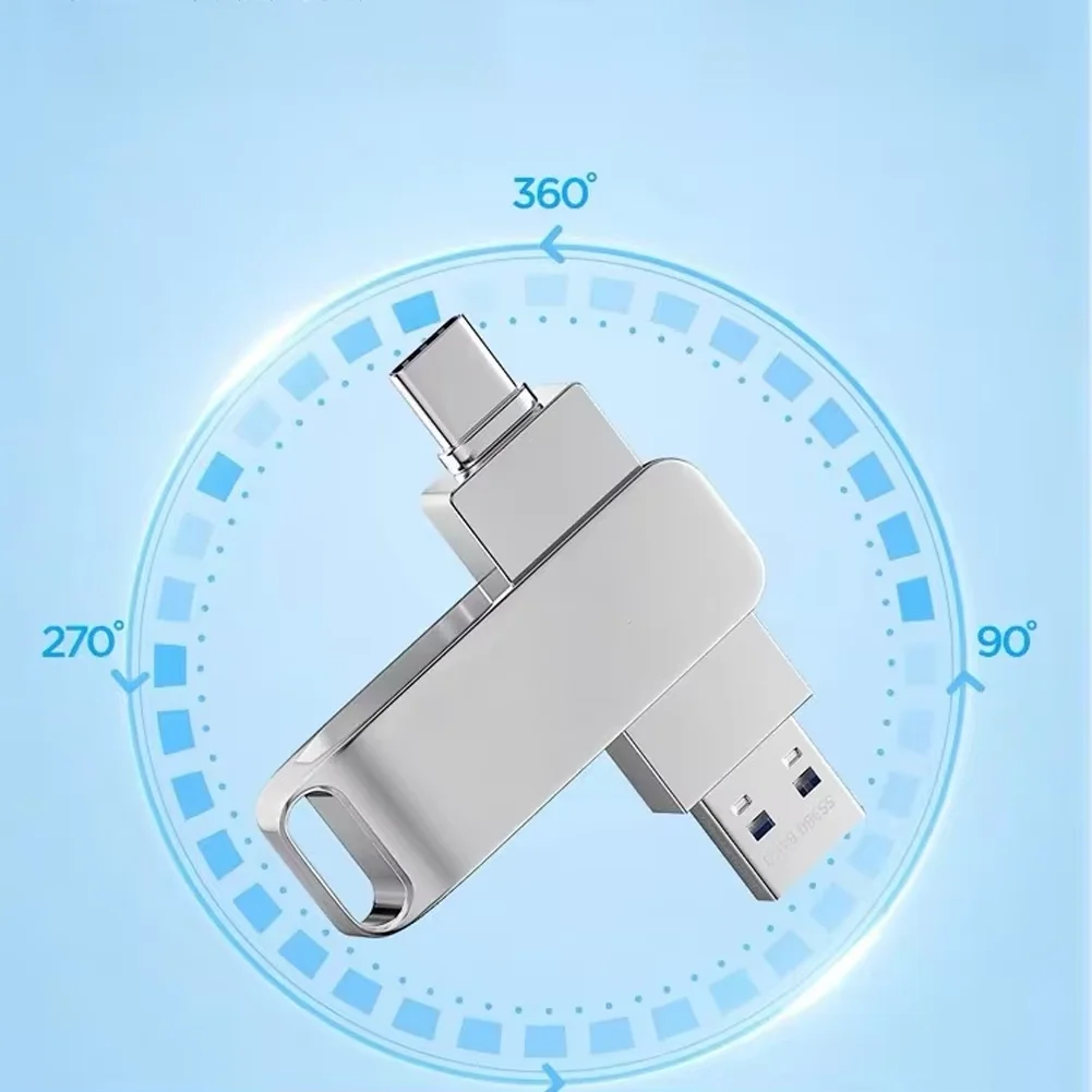 Unidad Flash de 16TB USB 3,2, transferencia USB de alta velocidad tipo c 2 en 1 8TB 16TB OTG Pendrive disco Flash impermeable para computadora