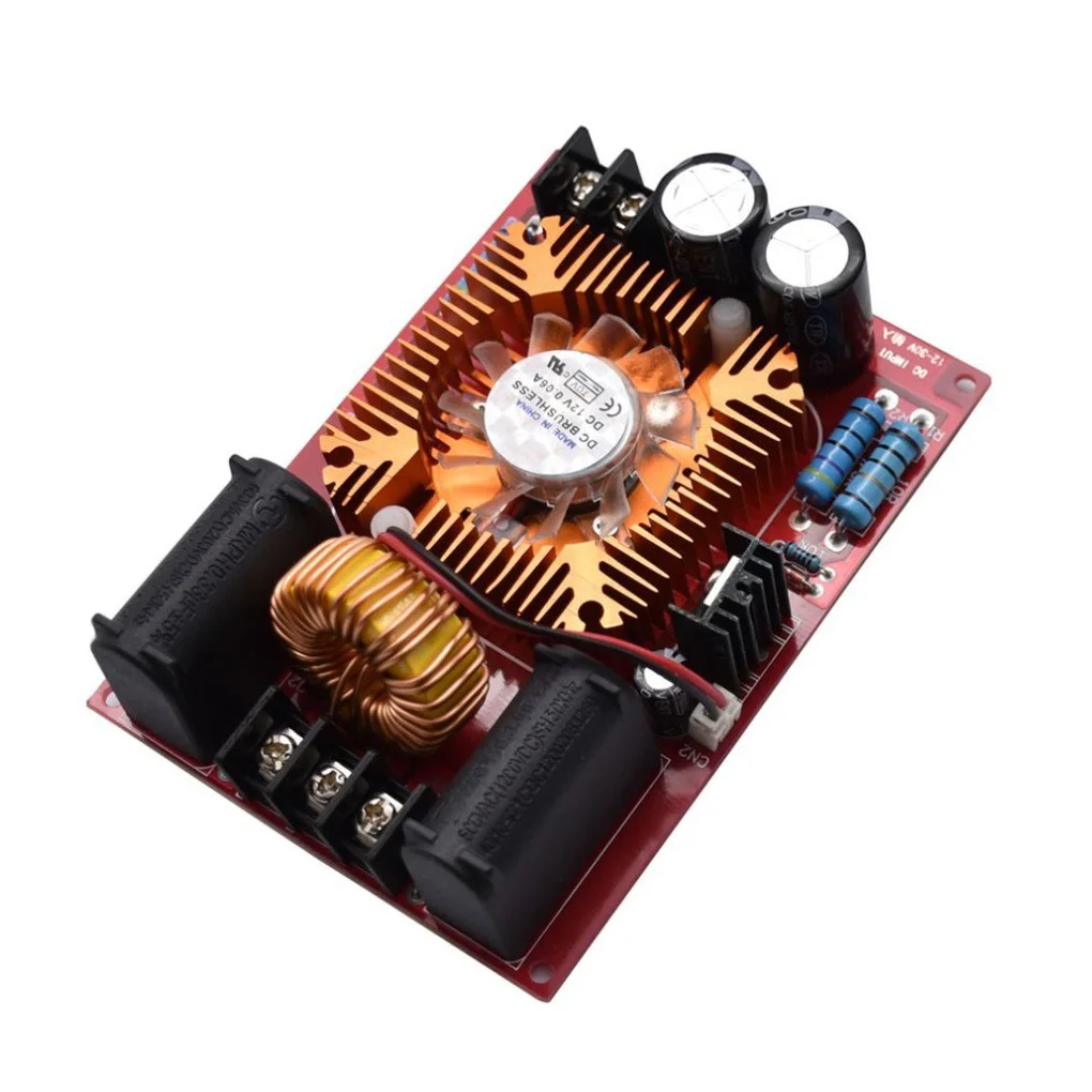 Kit electrónico DIY 250W 15A DC12-30V ZVS bobina Tesla Flyback controlador bobina de encendido SGTC generador Marx con ventilador placa de alto voltaje