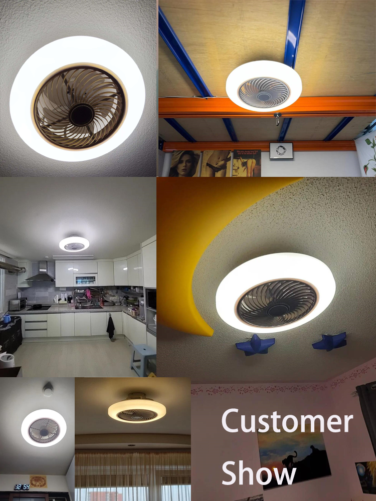 Slimme Plafondventilator 46 52Cm Ventilatoren Met Verlichting Afstandsbediening Slaapkamer Decor Ventilator Lamp Lucht Onzichtbare Bladen Intrekbaar Stil