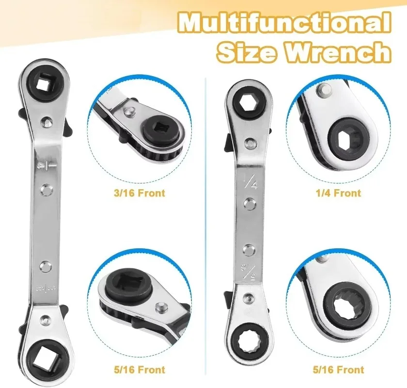 Valve Core Remover Installer Kitwith Dual Size 1/4 and 5/16 Ports for R12,R22,R32,R404,R407,R410, R404 A/C Air Condition System
