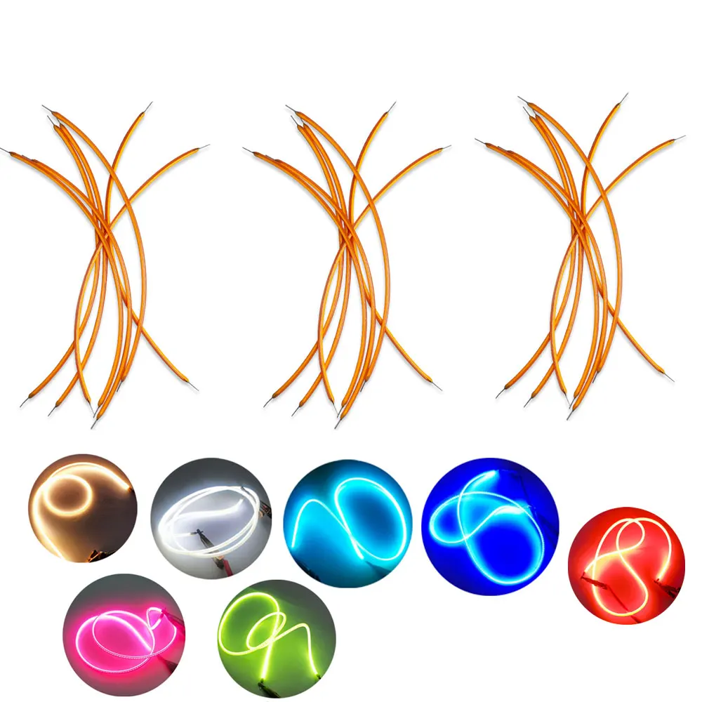 Led Soft Silament  Edison Bulb LED Diodes Flexible Filament DC3V 38 60 80 95 130 145 185 200 255 300 360 450 460mm DIY Lighting