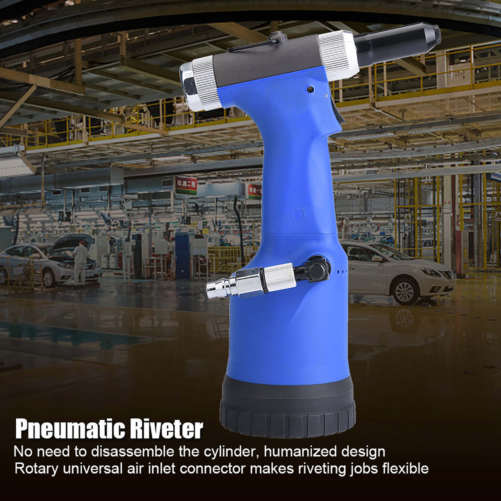 Remachadora neumática KP-708, pistola remachadora hidráulica, herramienta de remachado para remaches 2,4/3,2/4,0/4,8mm