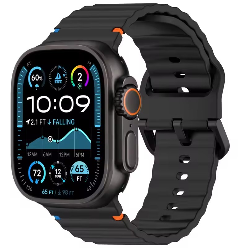 Pulseira de silicone para apple watch ultra band 49mm 46mm 45mm 42mm 44mm 40mm 41mm correa pulseira cinto iwatch série 10 9 8 6 7 5 se