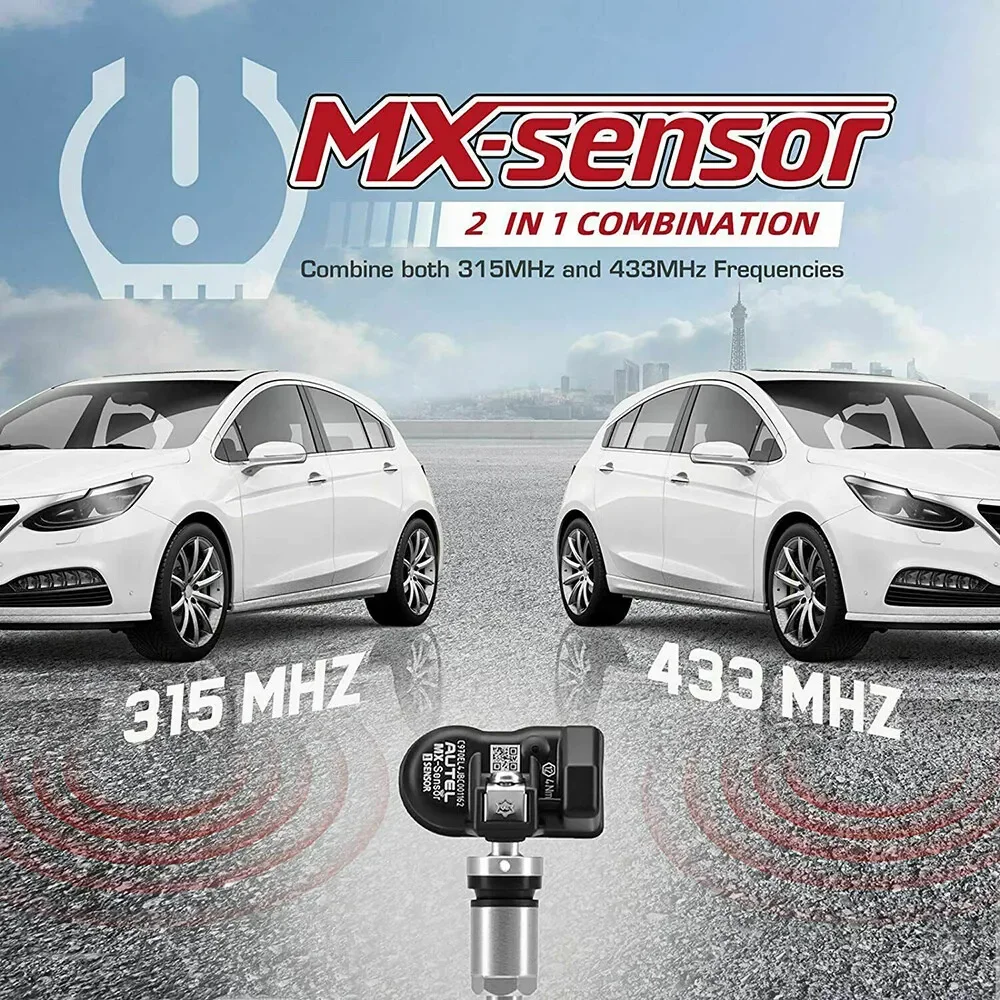 Programação universal de pneus Autel TPMS 315MHZ 433MHZ MX-Sensor Suporte Programação de pneus Autel TPMS Ferramenta de diagnóstico
