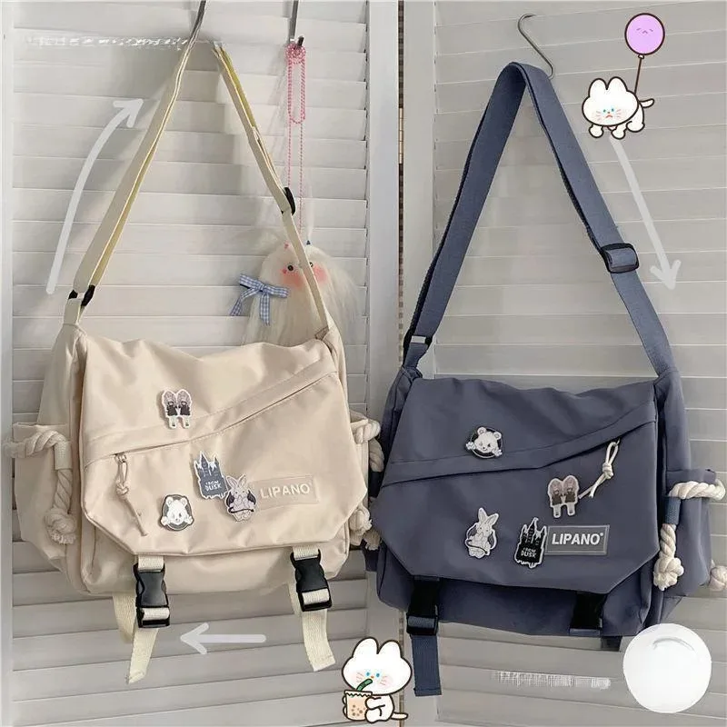 Koreaanse Street Style Veelzijdige artistieke Hong Kong-versie Schoudertas Messenger Crossbody Tas