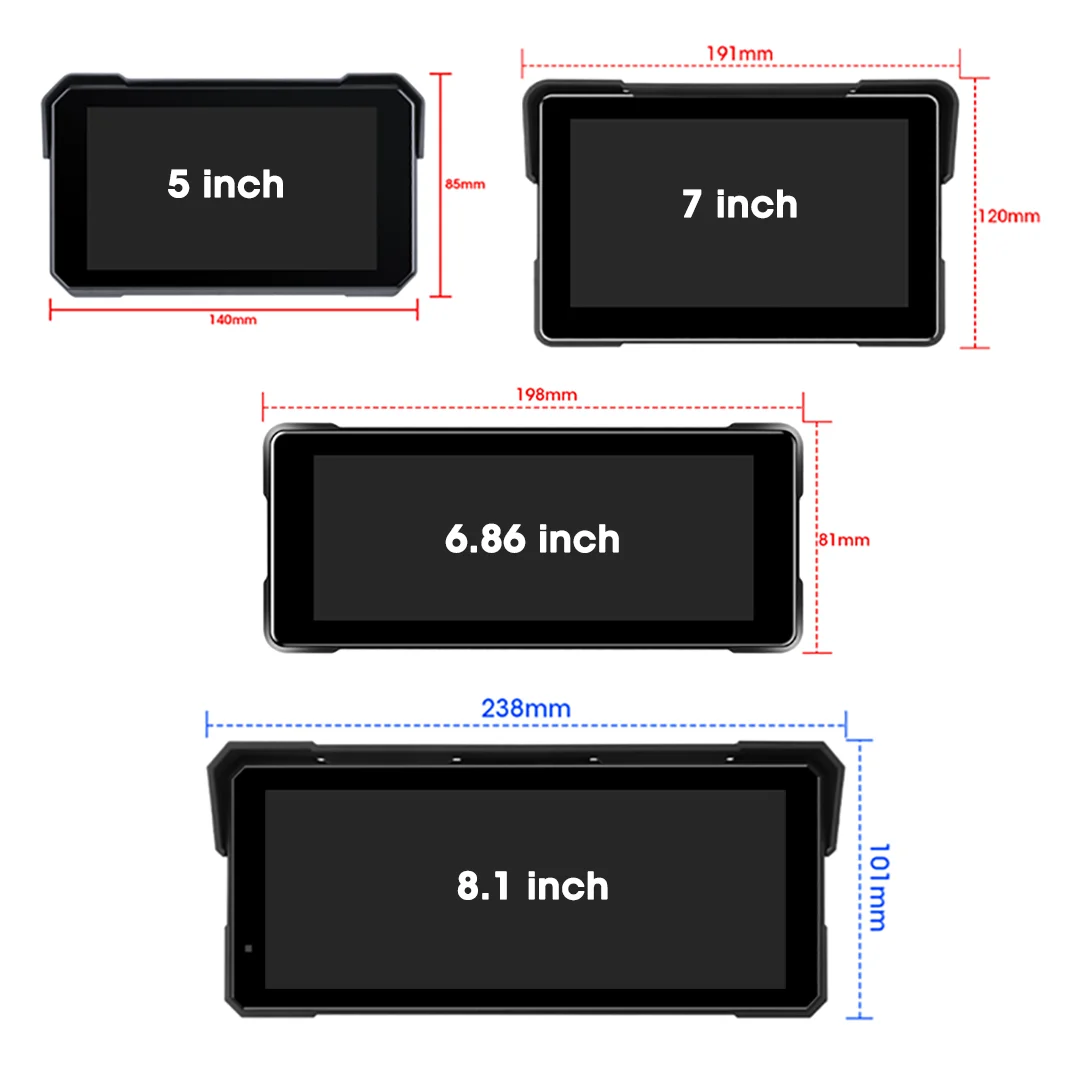Jansite motorfiets scherm Carplay Moto navigatie draagbaar digitaal dashboard Motobike Android Auto waterdichte BT-monitor
