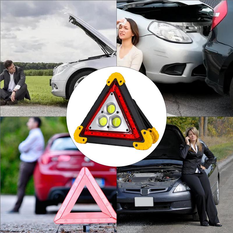 Multifunctional Triangles Lights Road Triangles Rechargeable Triangle Lights Safety Reflectors Bright And Eye-Catching Portable