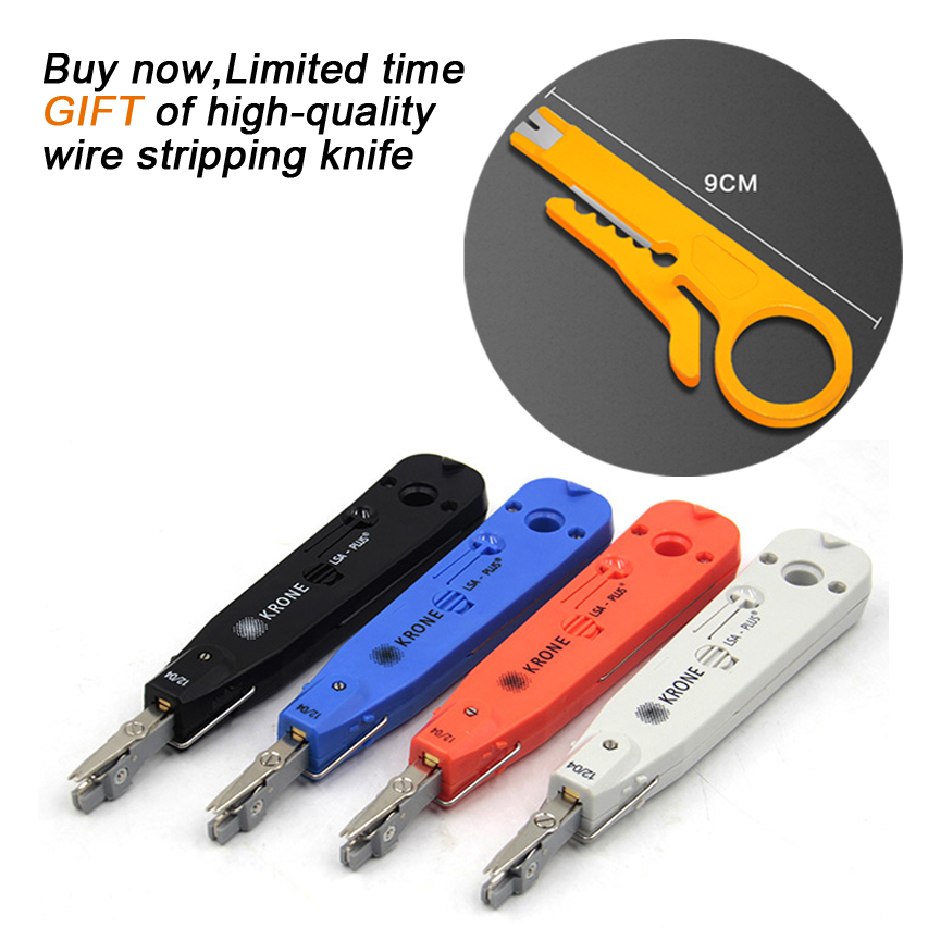 Krone LSA Đấm Xuống Dụng Cụ 110 Dao Cắt Dây Dao Viễn Thông Kìm Cho Rj45 Móc Jack Cắm Dây Cáp Mạng Điện Thoại Mô Đun Miếng Dán Cường Lực bảng Điều Khiển