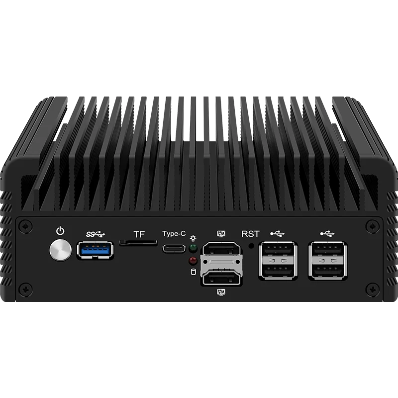 6 LAN 2,5G Firewall Router Intel Core 3 N355 N305 N150 N100 i226-V Lüfterloser Mini-PC DDR5 2xNVMe 2xHDMI2.1 Typ-C pfSense Proxmox