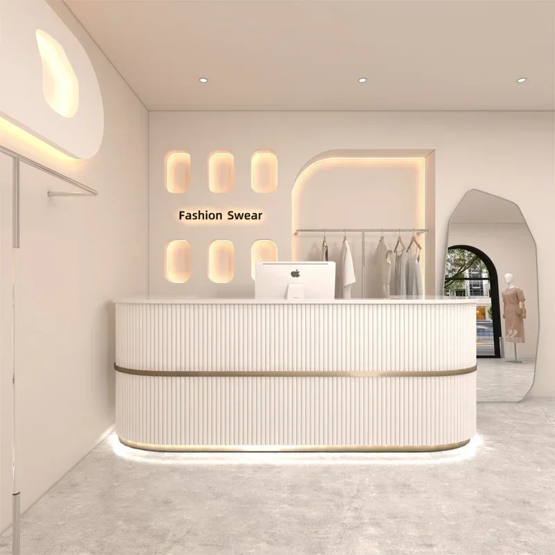Luxury Reception Desks Study Shop Salon Executive Wooden Office Checkout Reception Desks Front Mesa De Escritorio Furniture