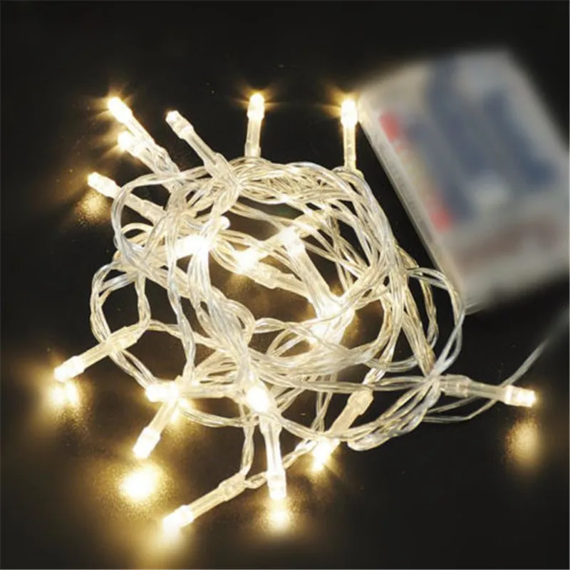 3M 6M 10M ไฟ LED String 3 * AA แบตเตอรี่ดําเนินการกันน้ํา Fairy ไฟ LED คริสต์มาสสําหรับปาร์ตี้วันหยุดงานแต่งงานตกแต่ง