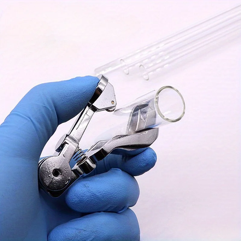 Precision Mini Glass Tubing Cutter - Easy-To-Use, Durable Tool For Cutting Beer & Wine Bottles, Scientific Pipes - Silvery