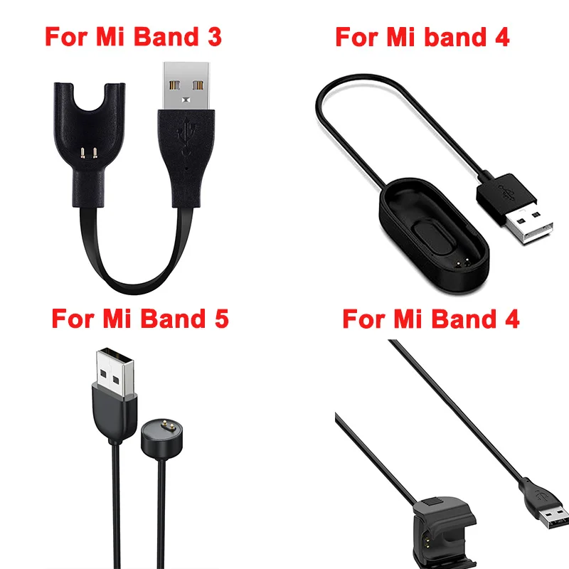 Cargador de repuesto para Xiaomi Mi Band 3, 4 y 2, cable adaptador de carga USB para Xiaomi Mi Band 3 y Mi Band 4