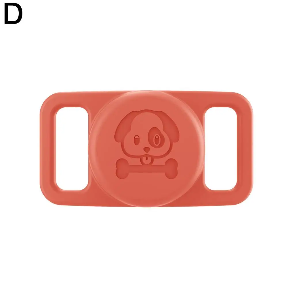 Sarung pelindung silikon untuk airtag Pet Dog Positioning Tracker penutup kerah pelindung antihilang I6a3
