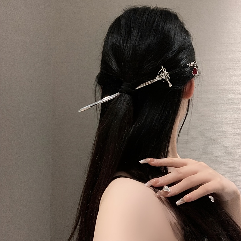 1, exquisite Vintage-Haarnadel in Schwertform – eine klassische Haarnadel für einen eleganten Look, ein traditionelles Haar-Accessoire, perfekt für Hochsteckfrisuren