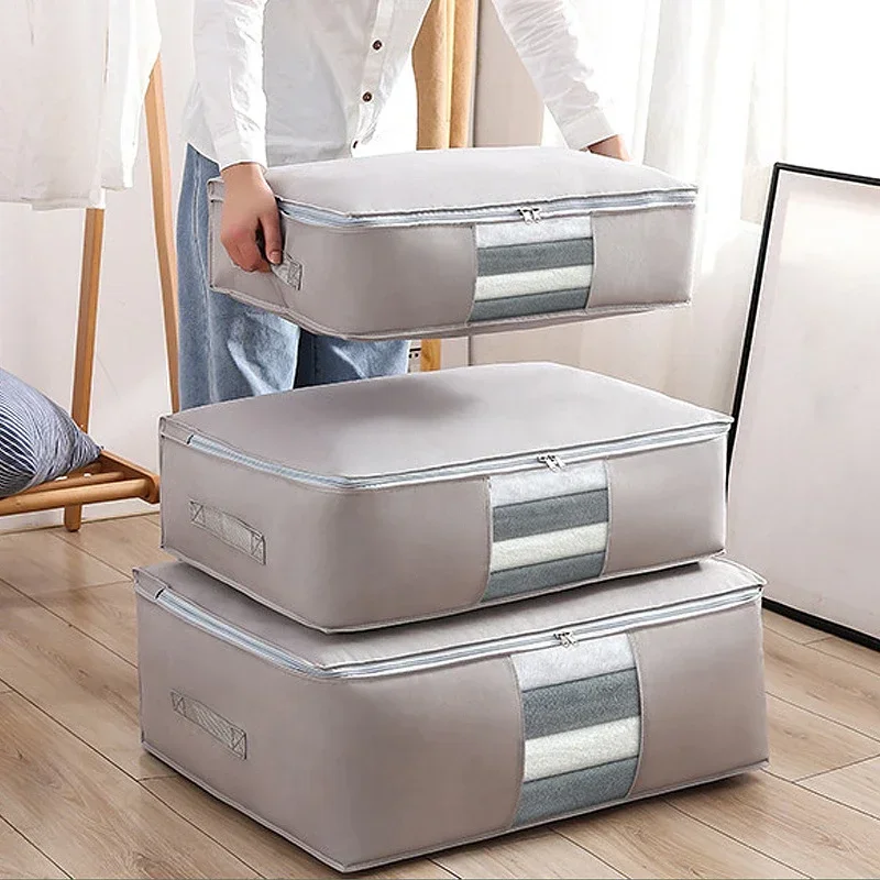 Bolsas de almacenamiento plegables para ropa y edredones: capacidad extra grande para mover y embalar