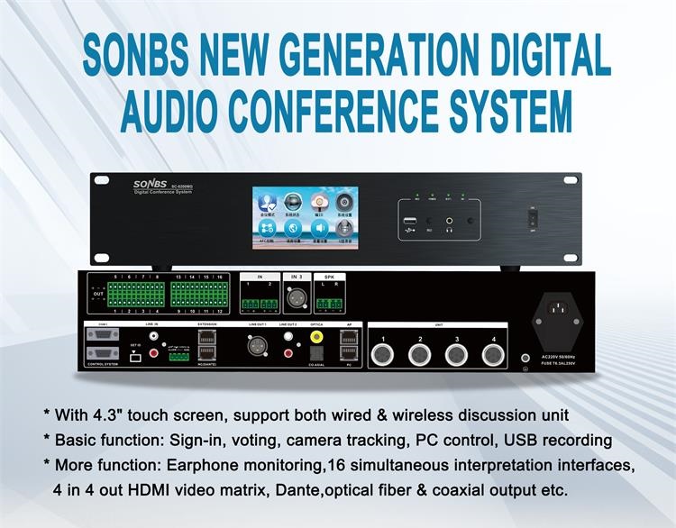 Sistema de reunión de cuello de cisne de alta gama, conferencia profesional, conferencia, micrófono con cable