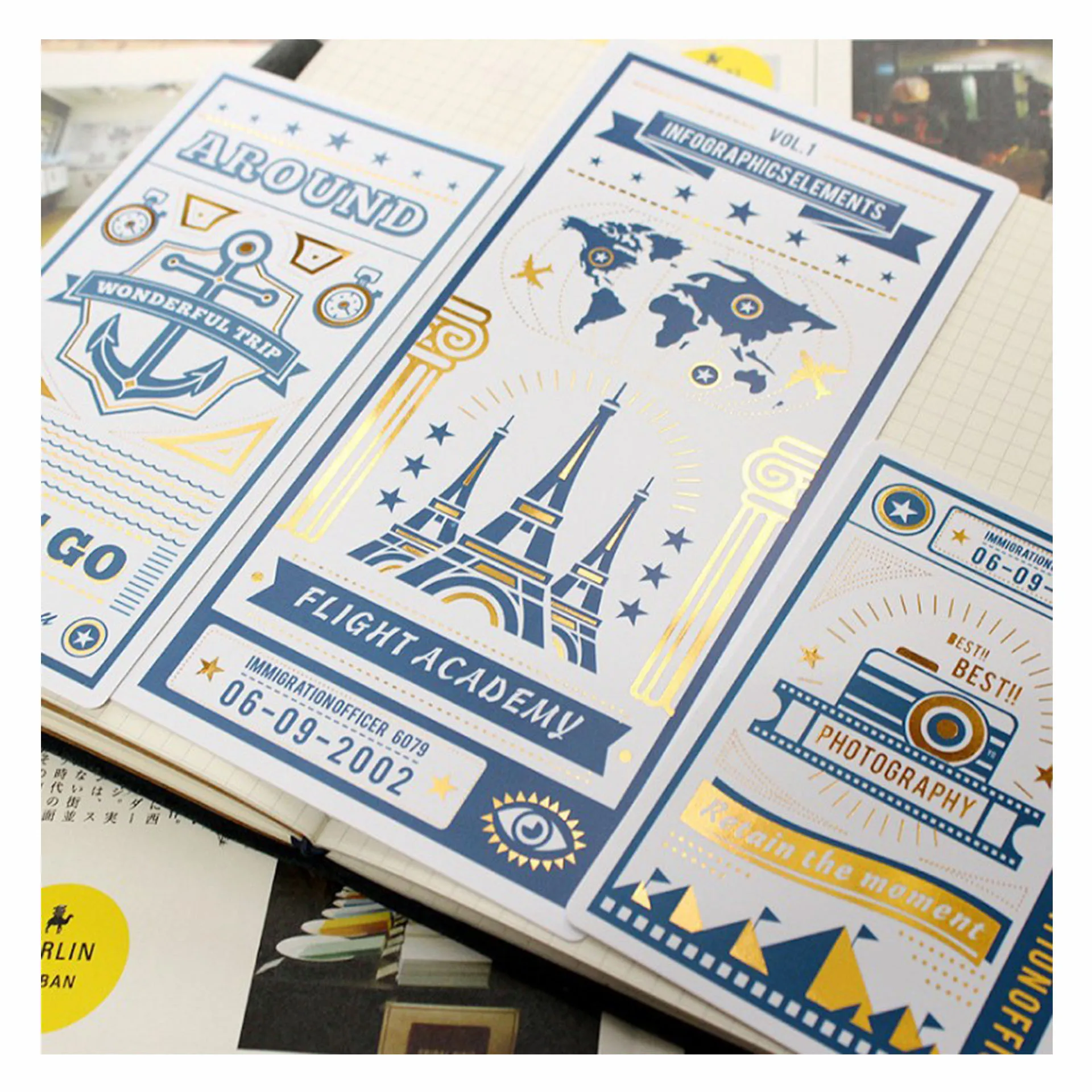Multifunctional Traveler's Notebook Writing Mat with Grid Ruler Planner Journal TN Diary Writing Board PP Stationery Supplies