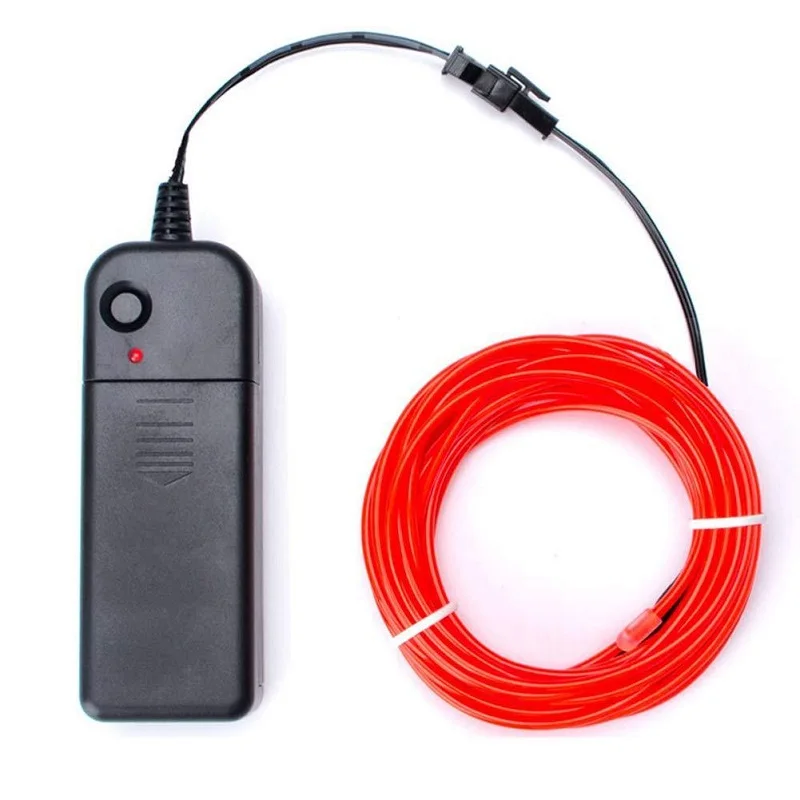 Linh Hoạt Đèn Neon 1M/3M/5M Dây EL Led Neon Vũ Đảng Bầu Không Khí Trang Trí Đèn ropeTube Chống Nước Nhiều Màu Dây Đèn Led 3V