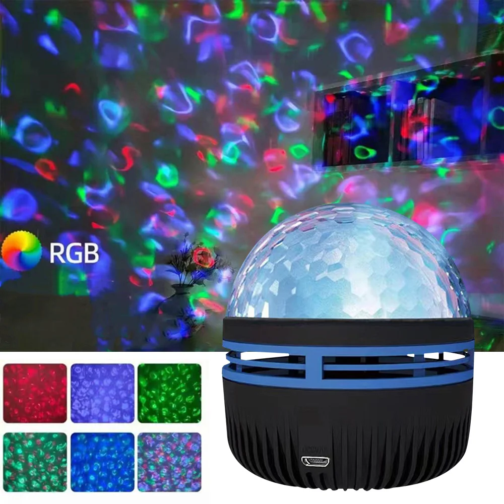 5V Night Light USB Aurora Borealis Projection Water Ripple Projector LED Lamp Gaming Room Decoration For Bedroom Magic Ball Lamp