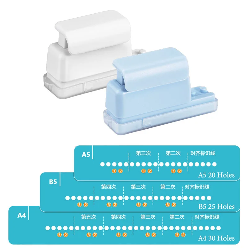 Fromthenon 5 fori Puncher Notebook a fogli mobili Carta Mini Puncher Rilegatura a fogli mobili Forniture di cancelleria per ufficio per studenti