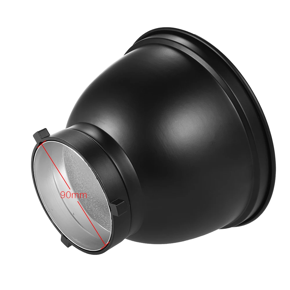 Andoer 7 Zoll Standard-Lampenschirm mit Reflektordiffusor und 60 °   Wabengitter für Bowens Mount Studio Strobe Flash Light Speedlite