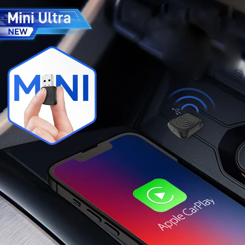 Mini Ultra Car Smart Box - Converteer bekabelde CarPlay/Android Auto naar draadloos voor originele voertuigen Draadloze Carplay