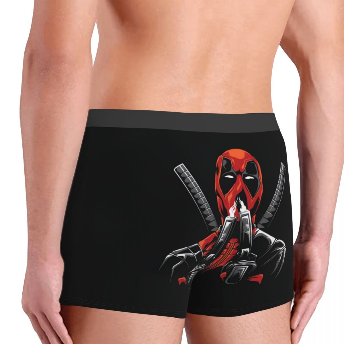 Calzoncillos Boxer de superhéroe de dibujos animados Deadpool personalizados para hombres, ropa interior con estampado 3D de Anime, bragas, calzoncillos transpirables