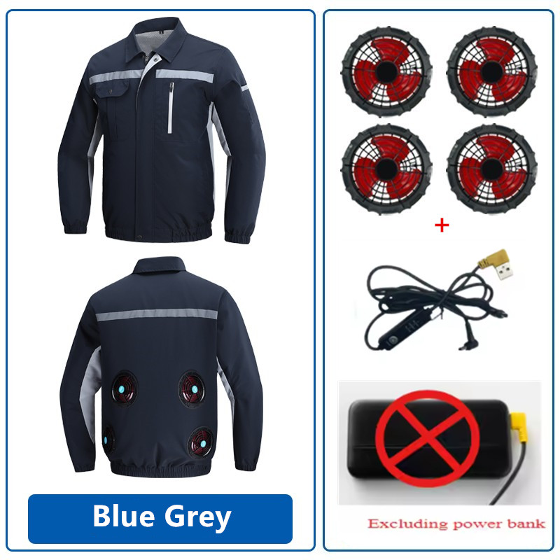 Nieuwe Airconditioning Kleding Fan Kleding Koeling Werkkleding Koeling Heren Dames Zomer Zonbescherming Kleding Bovenkleding