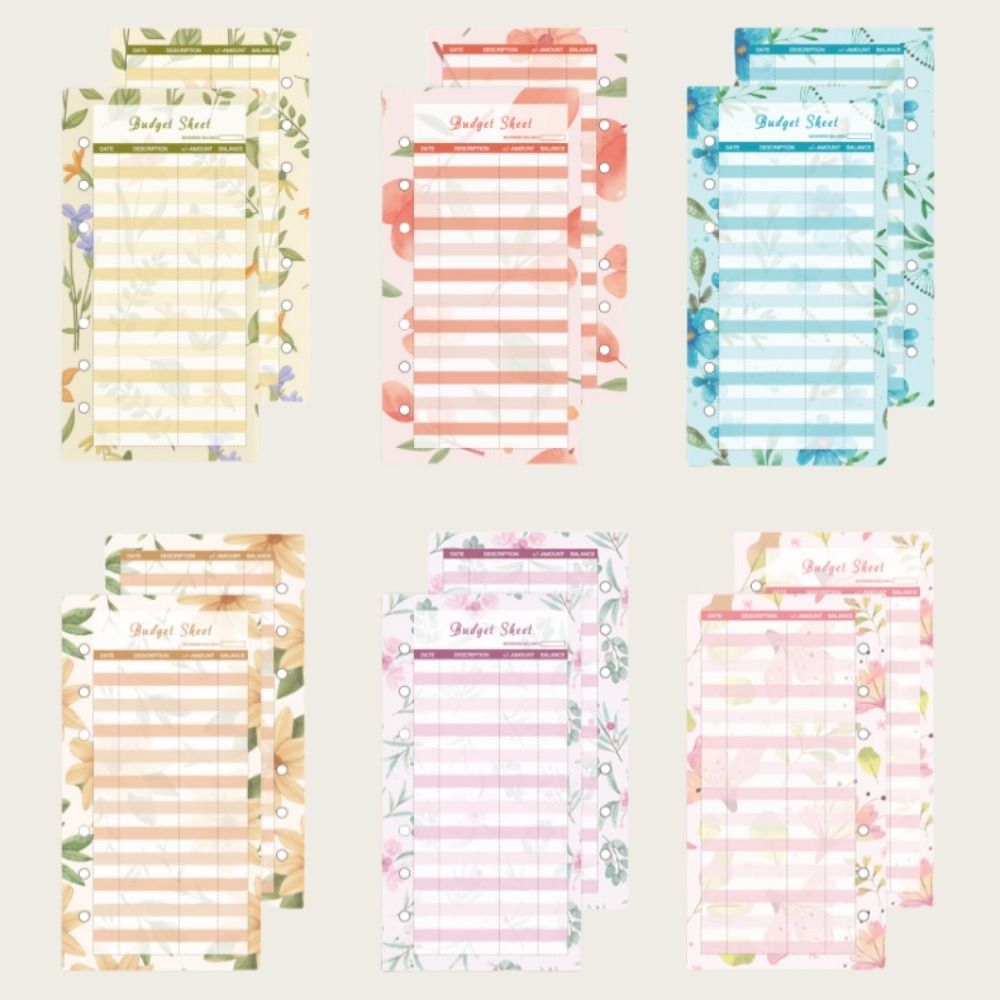 Marbling Money Saving Binder PU Card Holder Savings Challenges Book Money Planner Waterproof Cash Budget Book Save Money