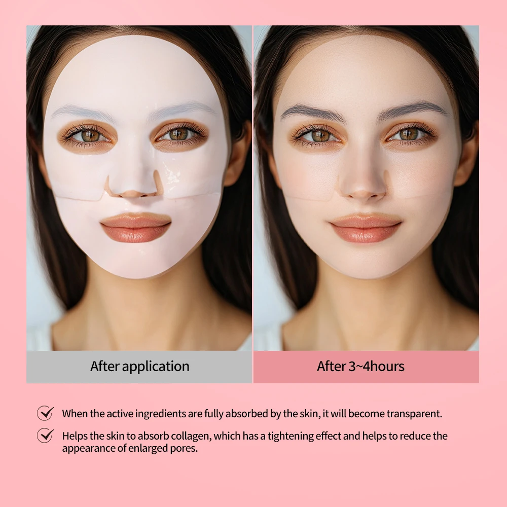 Bio-Collagen Real Deep Mask อาหารเสริม Collagen Hydrating Overnight Hydrogel Mask การปรับปรุงความยืดหยุ่น Pore Minimizing Firming