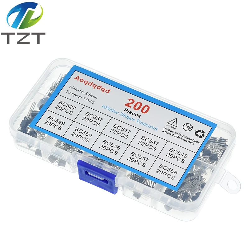 1BOX 200pcs=10 Values*20pcs kit Assort set BC327/BC337/BC517/BC547/BC548/BC549/BC550 BC556/BC557/BC558 mix pack