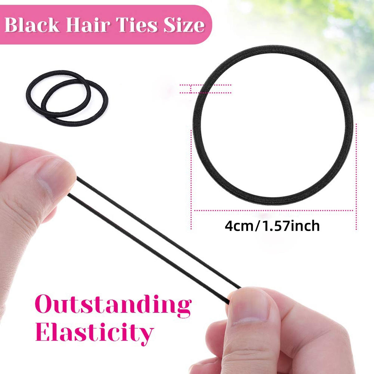 98 pezzi elastici neri piccoli elastici per capelli elastici piccoli elastici per capelli accessori supporti per coda di cavallo per donne ragazze bambino bambino