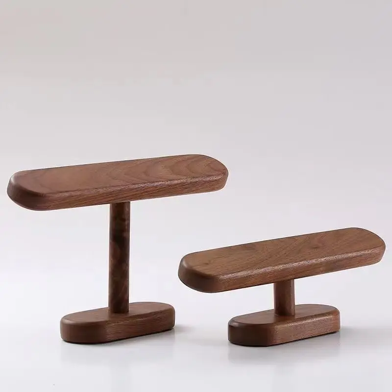 Walnut Watch Bracket Display Holder Jewelry Bracket Chain Anklets Hanger Stand Racks Organizer For Counter Shows