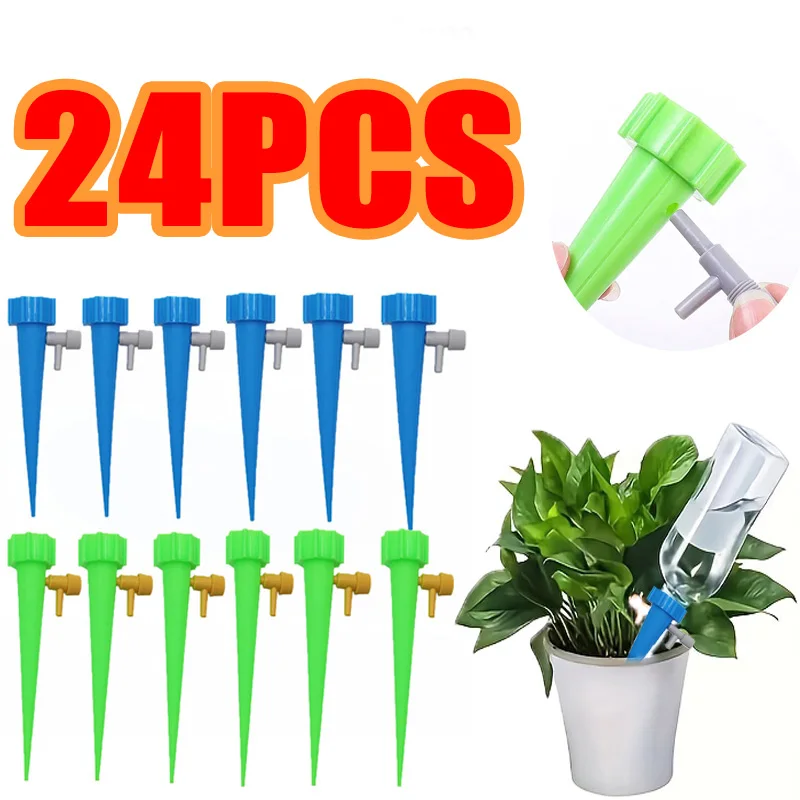 Sistema de riego automático para jardín, sistema de riego por goteo automático para plantas y flores, dispositivo de goteo de agua automático ajustable, 12 Uds.