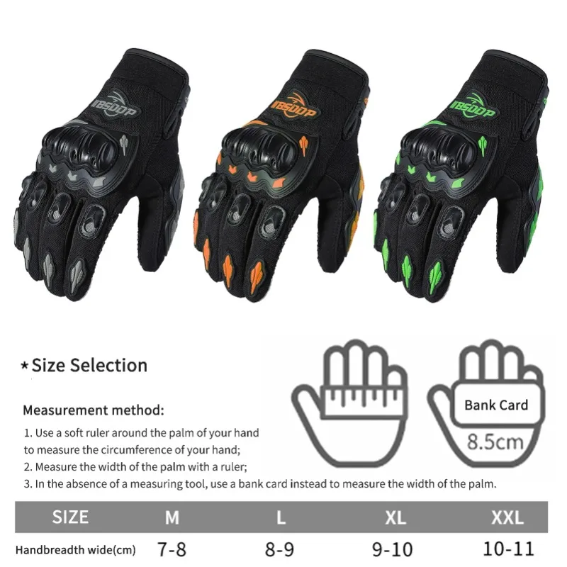 ฤดูร้อนถุงมือรถจักรยานยนต์Breathable Full Finger Guantes Luvasกีฬากลางแจ้งกันน้ําแข่งขี่อุปกรณ์เสริม