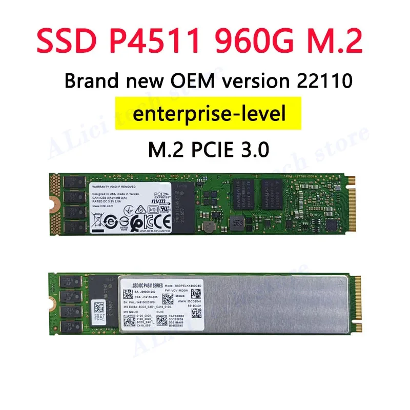 FOR Intel P4511 960G brand-new boxed NVME 22110M.2 enterprise-level solid-state drive SSD