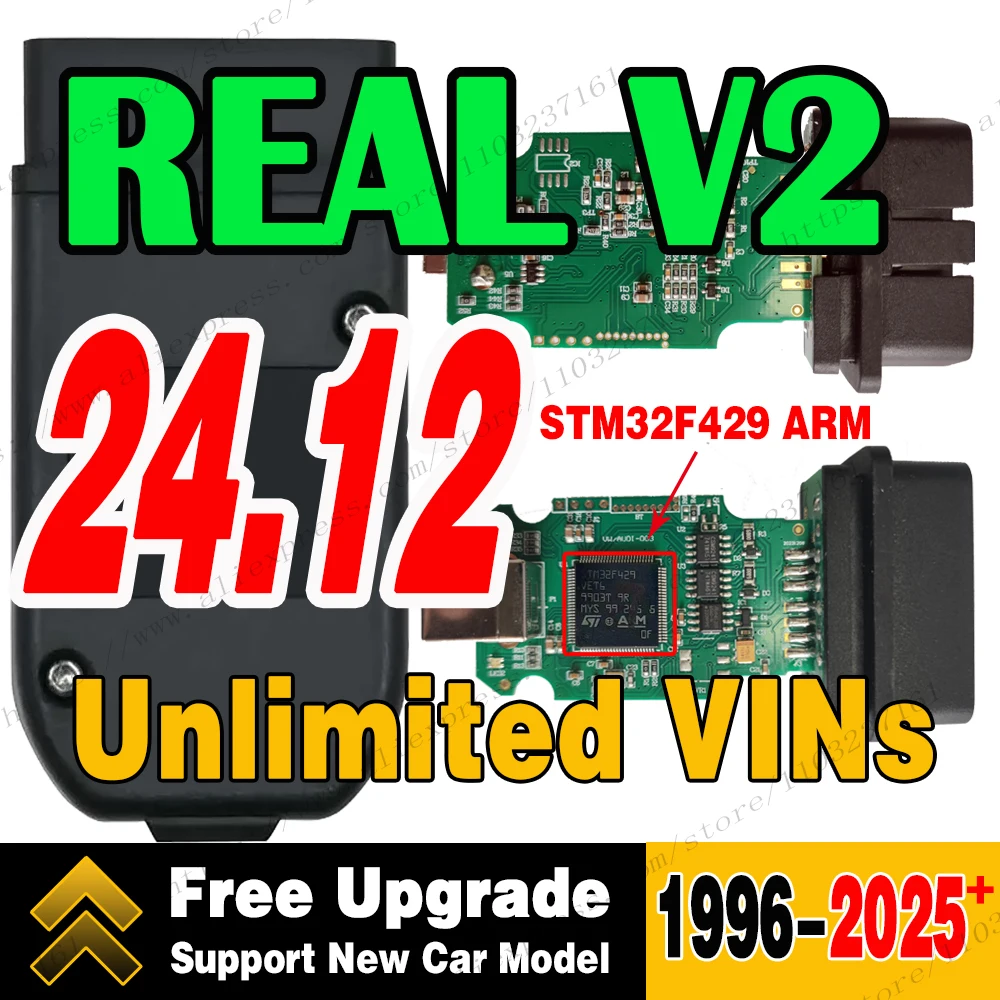 Mejor calidad 2025+ Real V2 VagCom herramienta de diagnóstico actualización en línea ilimitado VINS Vag Com HEX interfaz Usb función de codificación V24.7