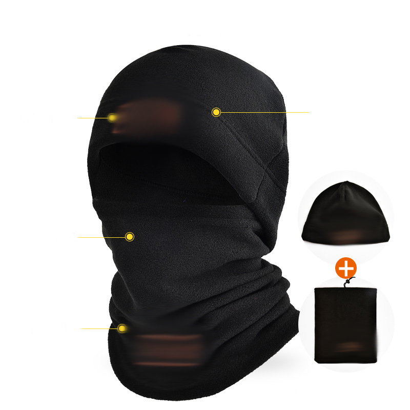 Herfst en winter fleece hoed heren sport koude swing fleece hals hoes buiten fietsen bergmasker warme koude hals set