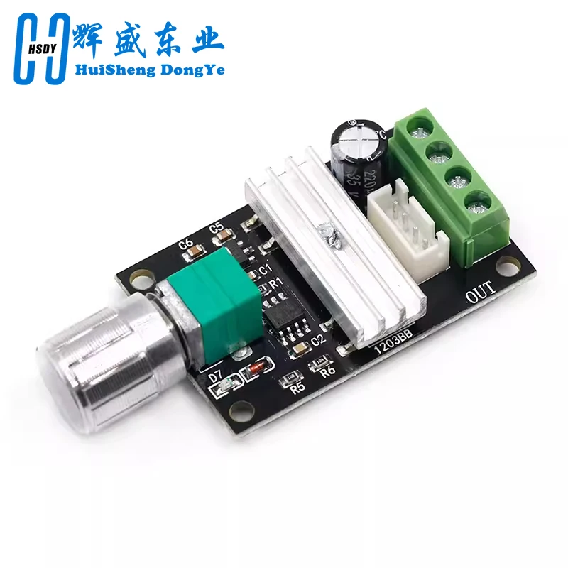 DC 6V 12V 24V 28V 3A 80W DC Motor Speed Controller PWM Speed Adjustable Reversible Switch 1203BB DC Motor Driver Reversing
