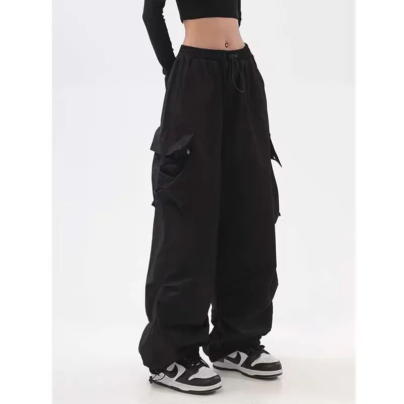 カーゴパンツ-女性用バギーパンツ,ストリートウェア,オーバーサイズ,ヴィンテージ,伸縮性ウエスト,ルーズフィット,女性用,2023コレクション