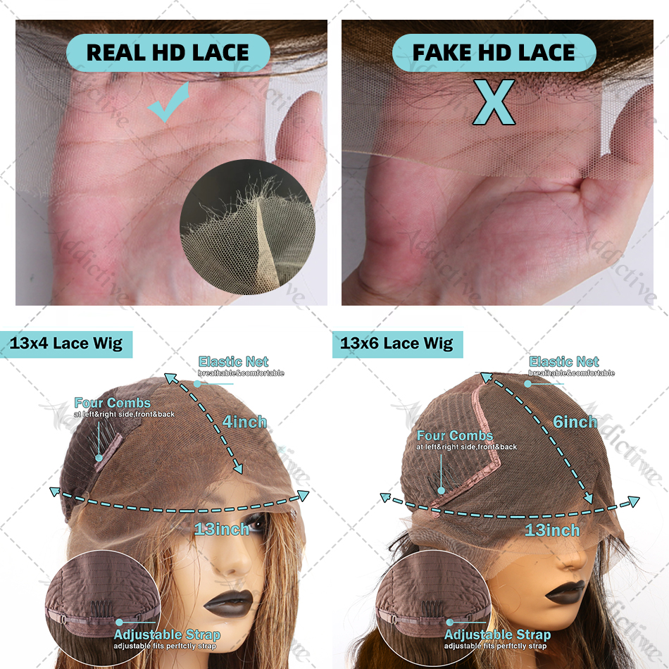 30 40 インチ 4/27 ハイライト実体波 13 × 4 人毛レースフロントウィッグ 250 密度色オンブル 13 × 6 HD レースフロントウィッグ女性のための