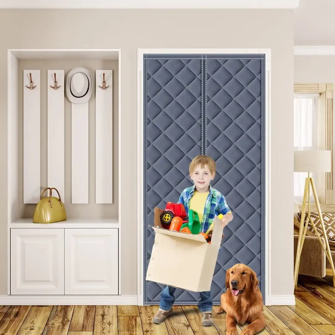 Cortinas gruesas de algodón autoabsorbentes para el hogar, aislamiento térmico, partición, cortinas frías, Otoño e Invierno Cortinas gruesas de algodón autoabsorbentes para el hogar, aislamiento térmico, partición, cor