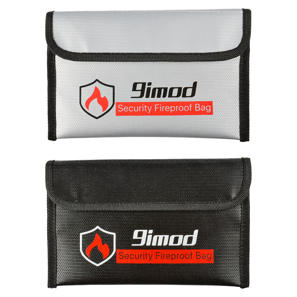9imod 5x8 inch Portable Fireproof Bag Explosion-Proof Waterproof Lipo Battery Safety Bag Document Currency Keys Fireproof Bag