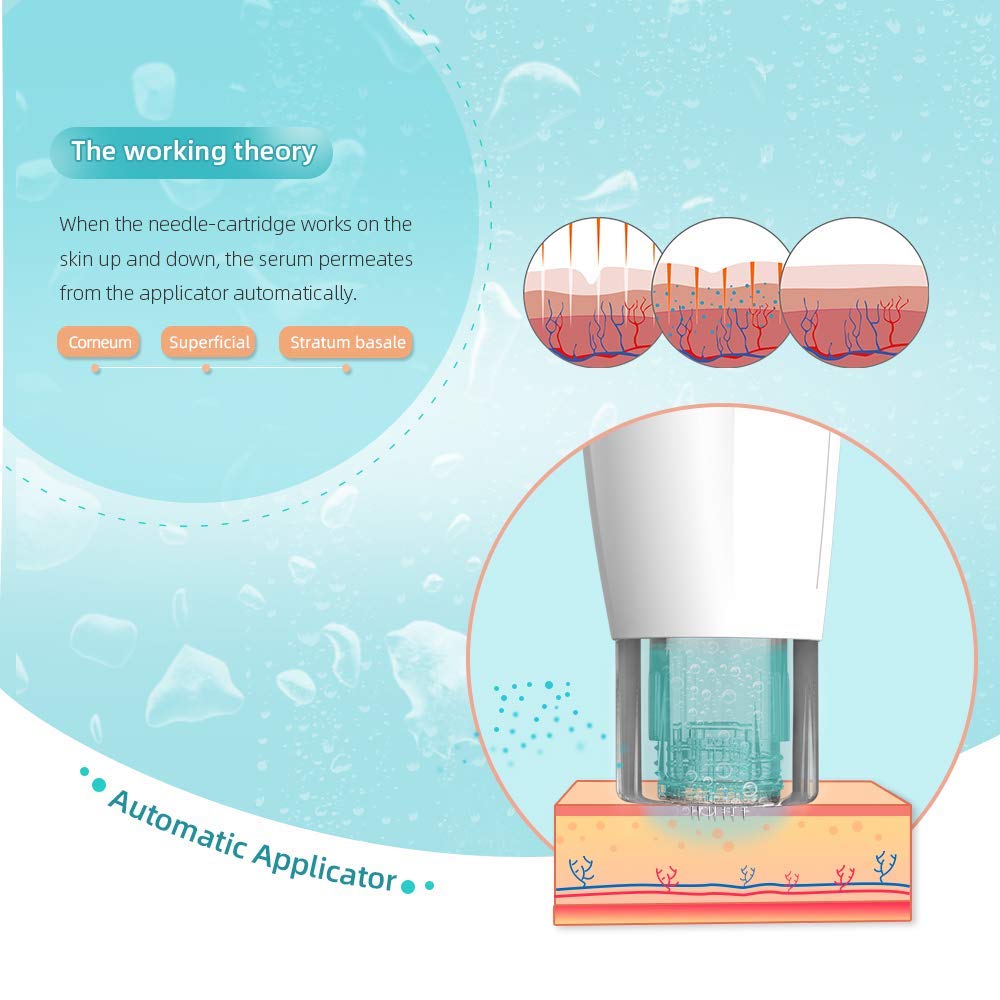 Hydra Kim Titan Kim Dụng Cụ Và Serum Applicator-Mỹ Phẩm Derma Roller Dụng Cụ Cho Mặt, râu Tăng Trưởng-0.2Mm/0.25Mm/0.3Mm