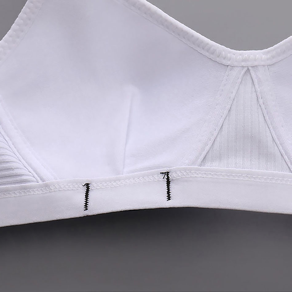 Sujetadores de entrenamiento para niña, ropa interior de algodón con diseño de hebilla trasera, Bralette para adolescente, Tops deportivos transpirables completos para adolescente